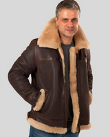 Chaqueta Aviador para Hombres en Cuero y Felpa®