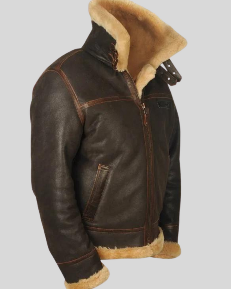 Chaqueta Aviador para Hombres en Cuero y Felpa®