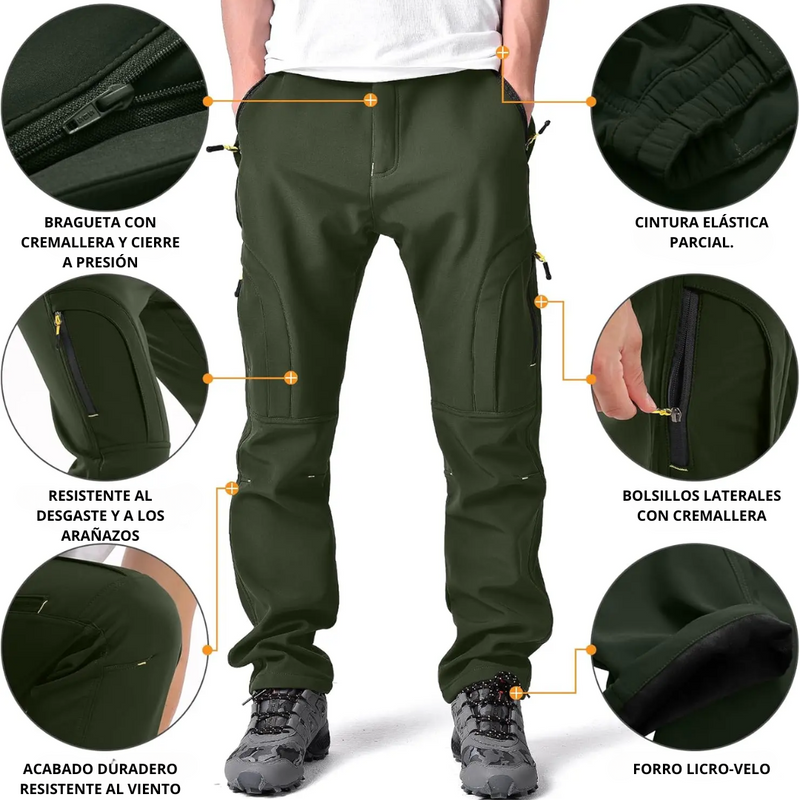 Pantalones Aislantes de Invierno para Hombre con Forro Polar