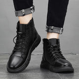 Botas de Cuero Negro para Hombres