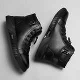 Botas de Cuero Negro para Hombres